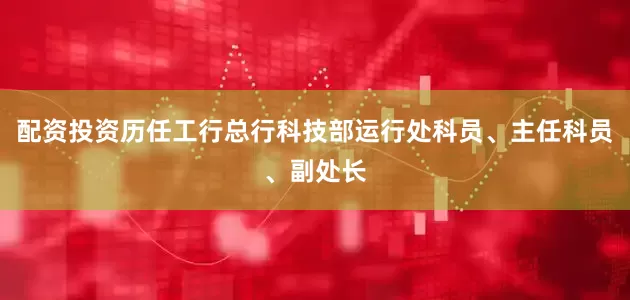 配资投资历任工行总行科技部运行处科员、主任科员、副处长